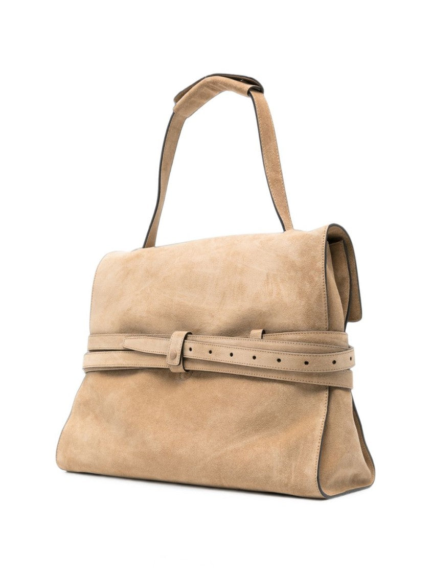 Moschino Structured Silk And Nylon Bag With Flap Closure