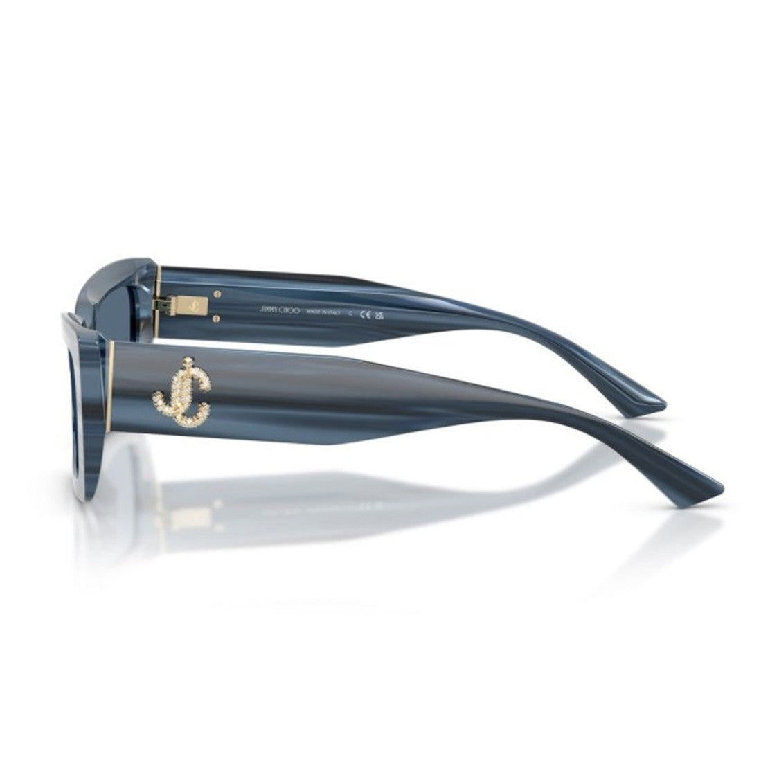 Jimmy Choo Blue 5037Bu Acetate Rectangular Sunglasses
