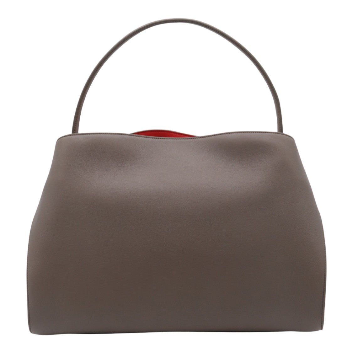 Ferragamo Structured Handbag With Matte Finish And Gold-Tone Accents