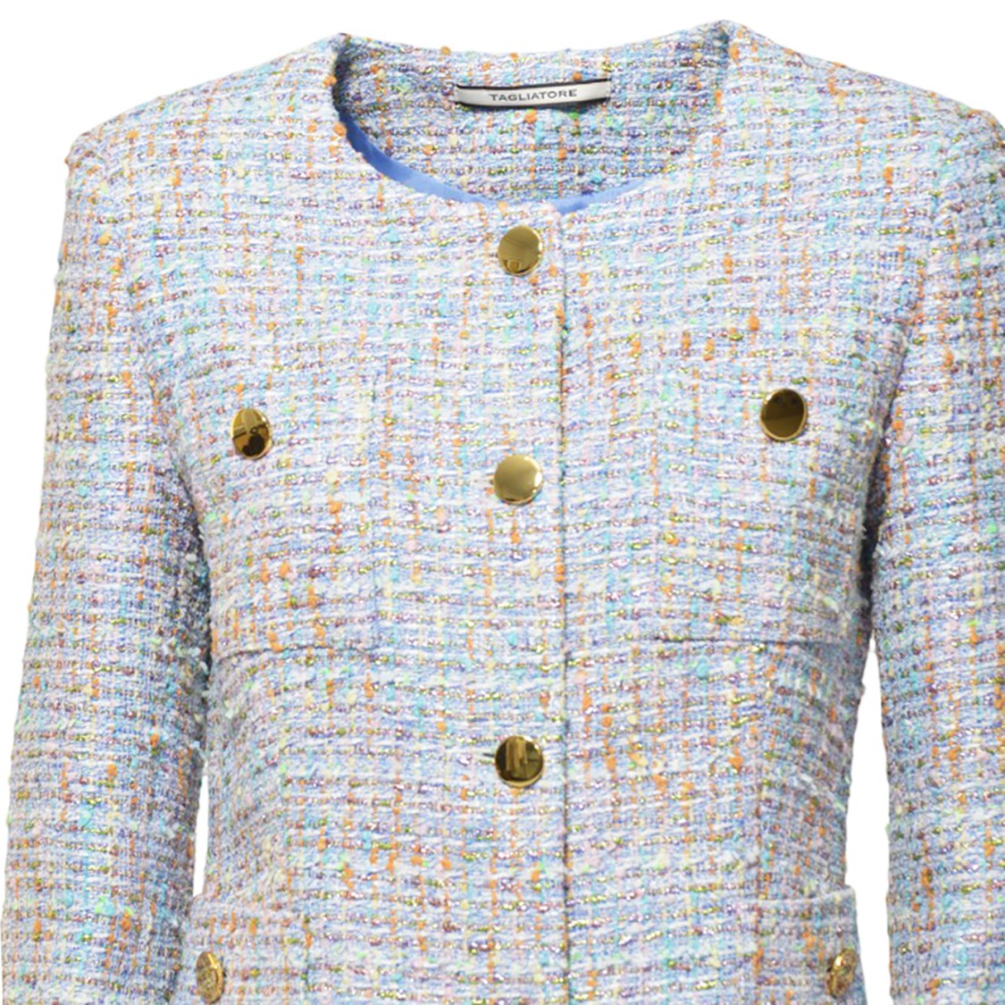 Tagliatore Beverly Crewneck Cotton Tweed Jacket