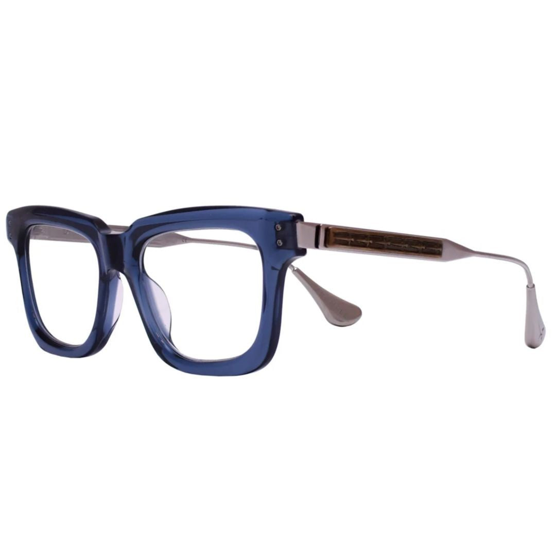 Pugnale N410 V Oscar Translucent Blue Acetate Square Frame Sunglasses