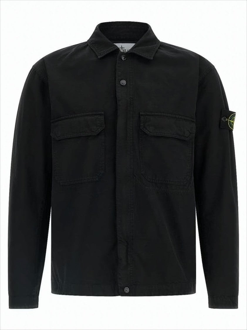 Stone Island Classic Cotton Long-Sleeve Shirt