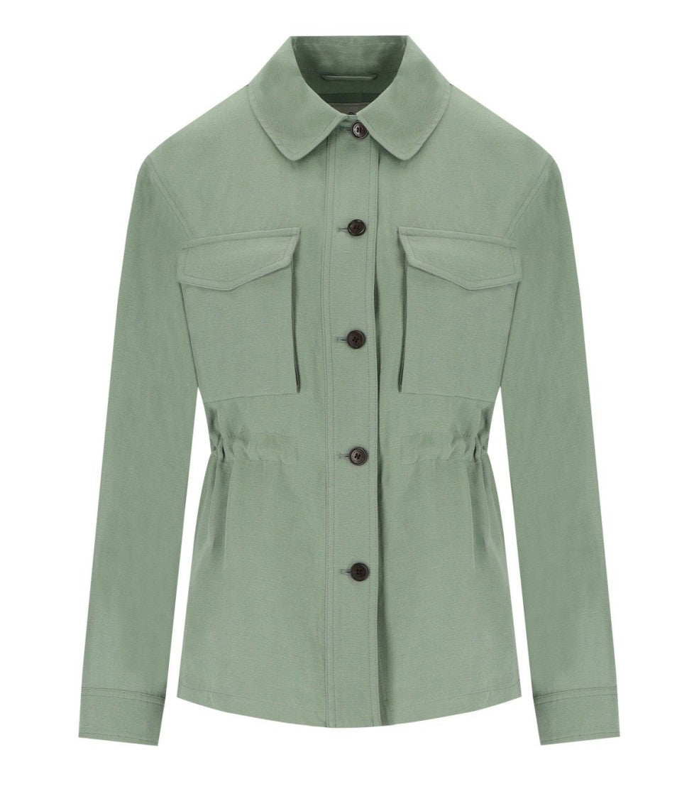 Woolrich Sage Green Shirt Jacket With Adjustable Cuffs