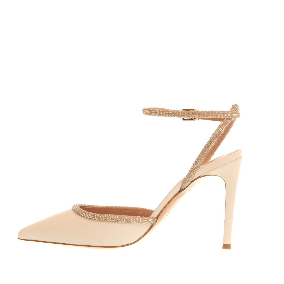 Ninalilou Slingback Nappa Pumps With Strass Details And 90Mm Heel