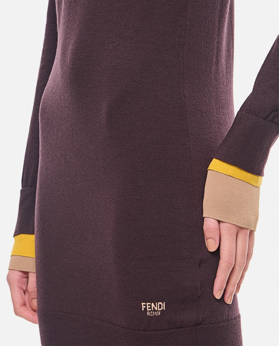Fendi Layering Color Trims Short Dress
