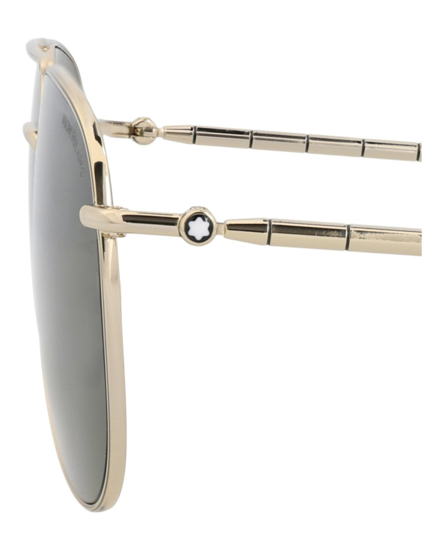 Montblanc Aviator-Frame Metal Sunglasses