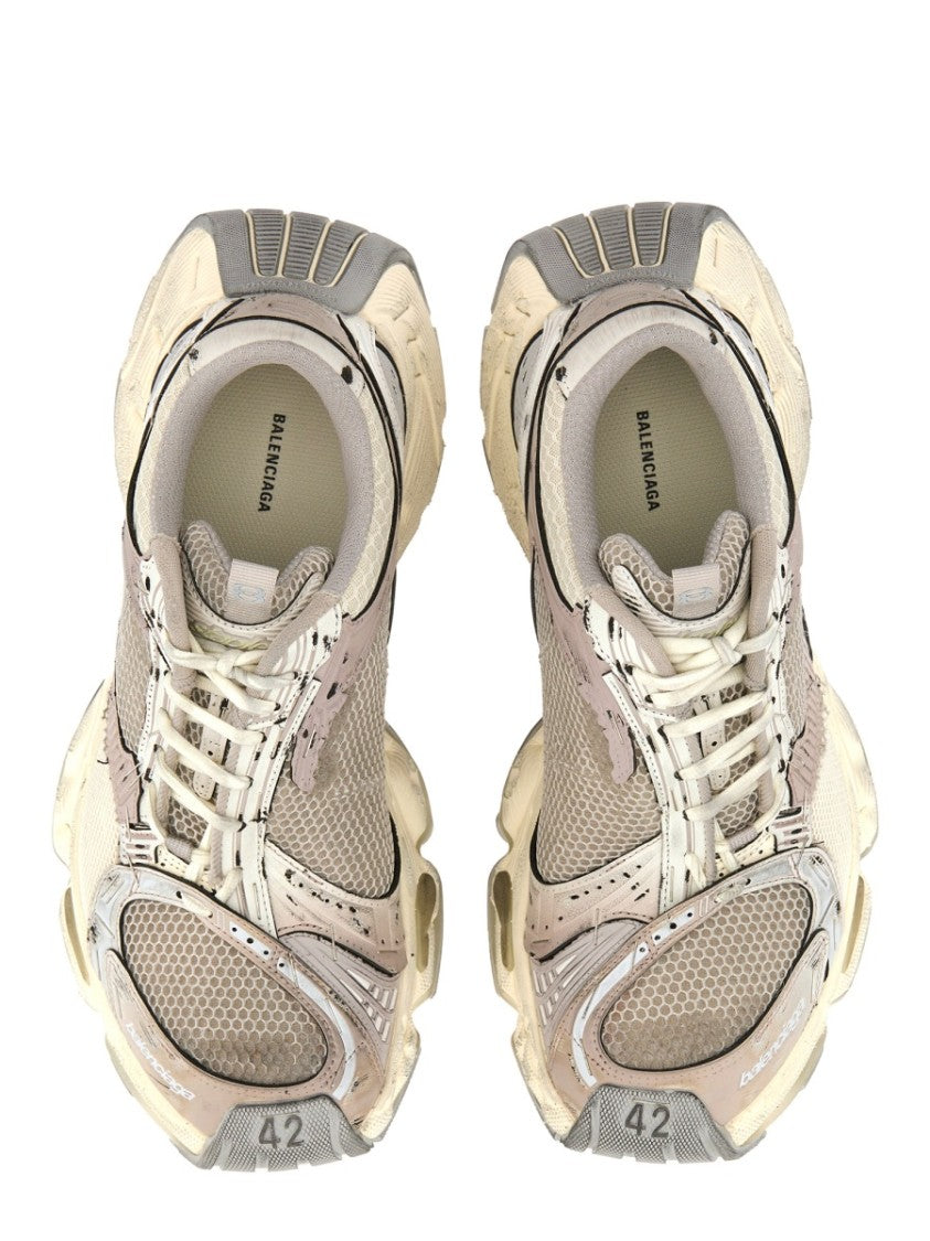 Balenciaga Layered Neutral Toned Sneakers With Chunky Sole