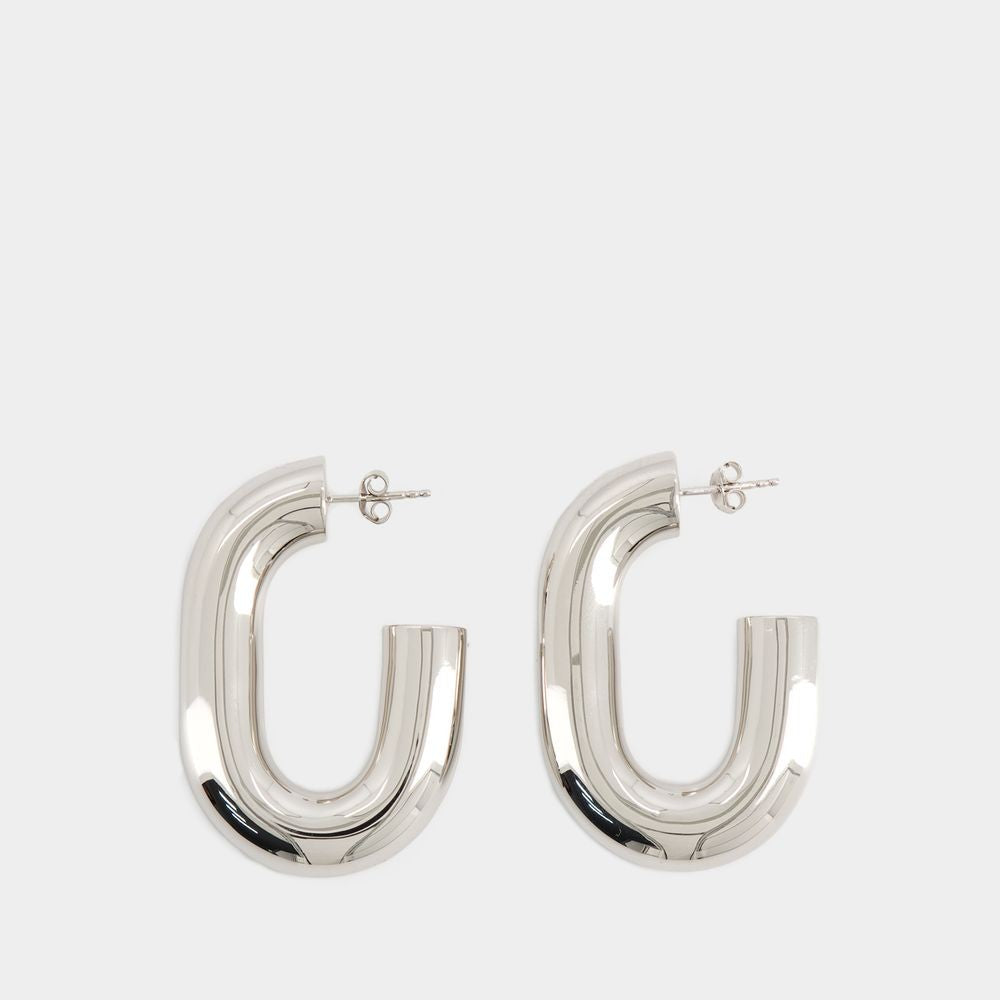 Rabanne Xl Link Earrings - Brass - Silver