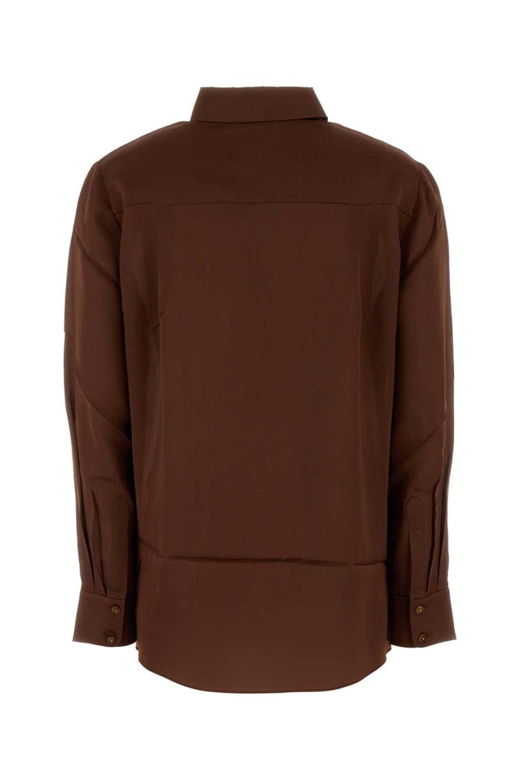 Zimmermann Chocolate Satin Hypnotic Shirt