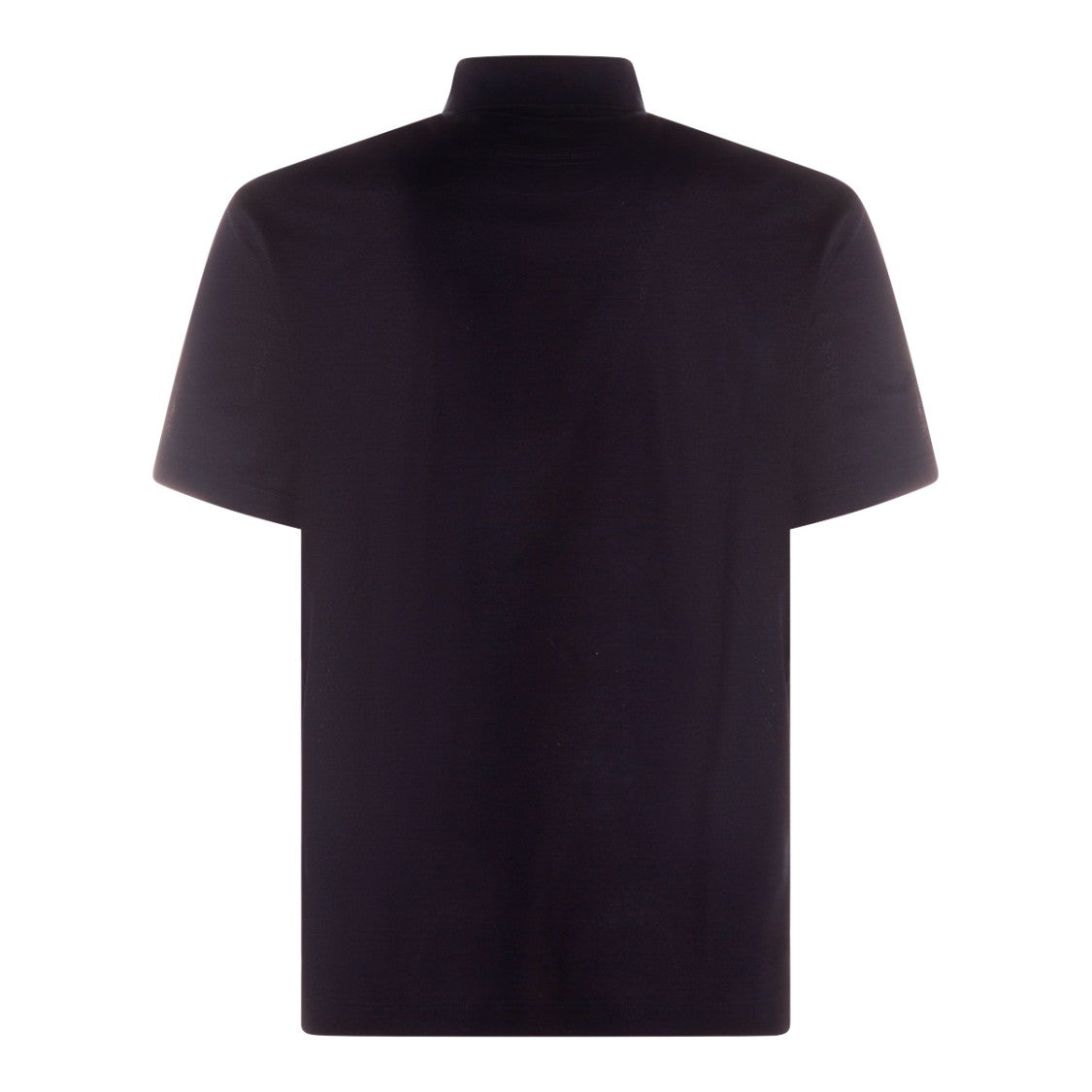 Zegna Navy Cotton Polo Shirt