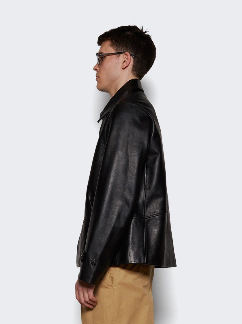 Bode Cropped Continental Coat Black