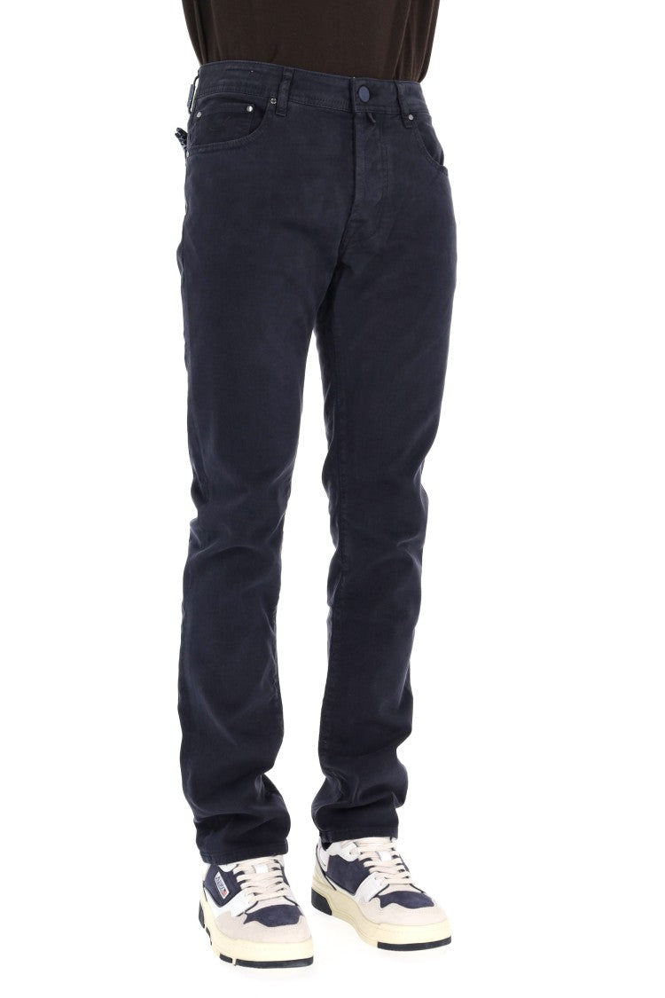 Jacob Cohen Scott Fit 5-Pocket Peach Hand Dyed Lyocell-Cotton Pants