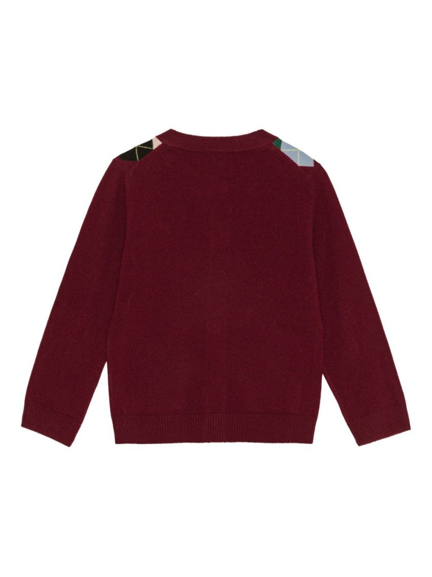 Ganni Argyle Pattern Merino Wool And Cashmere Sweater