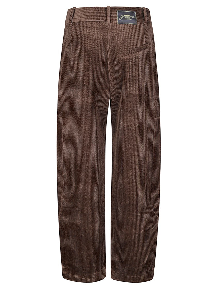 Ganni Pantaloni Seersucker Corduroy