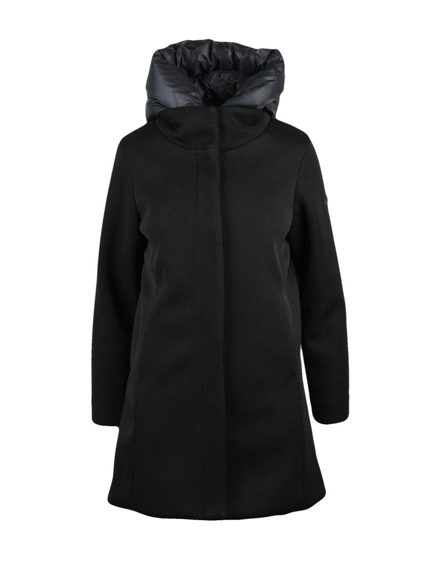 Unity Black Recycled Polyester Padded Overcoat