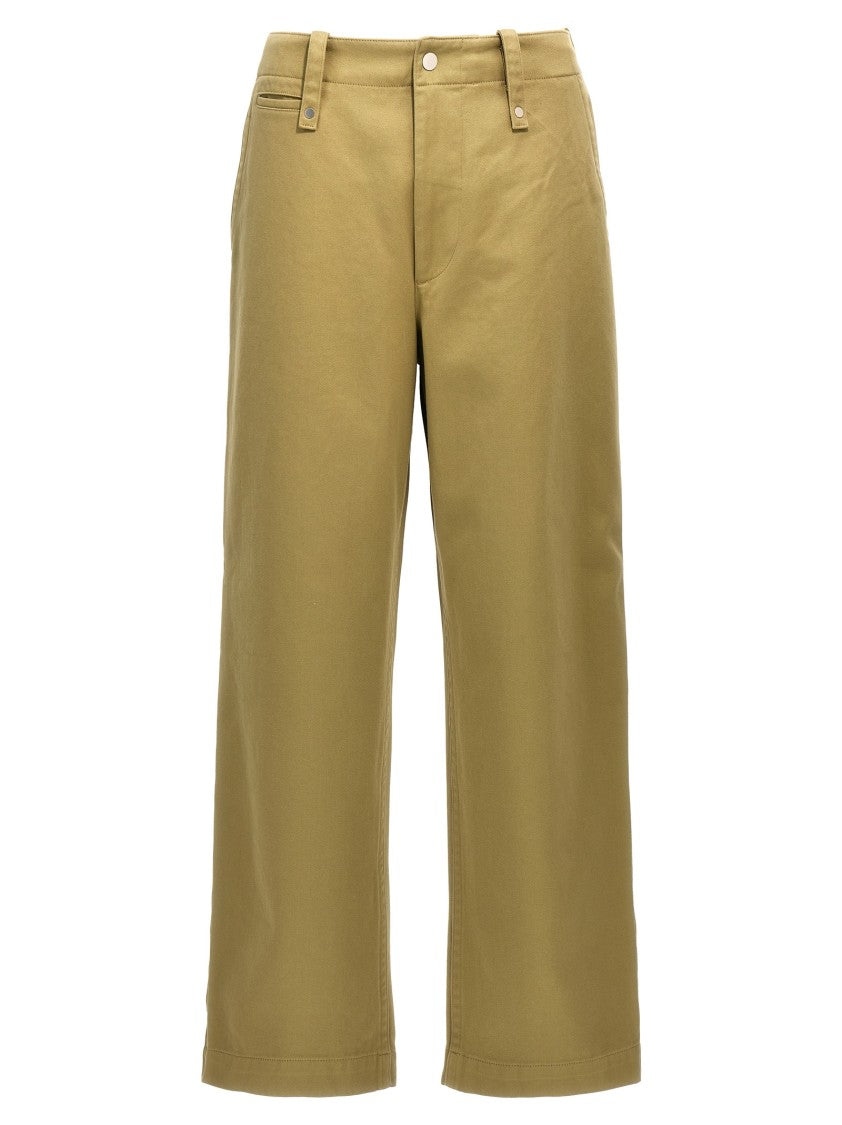Burberry Relaxed Fit Cotton Trousers With Functional Pockets