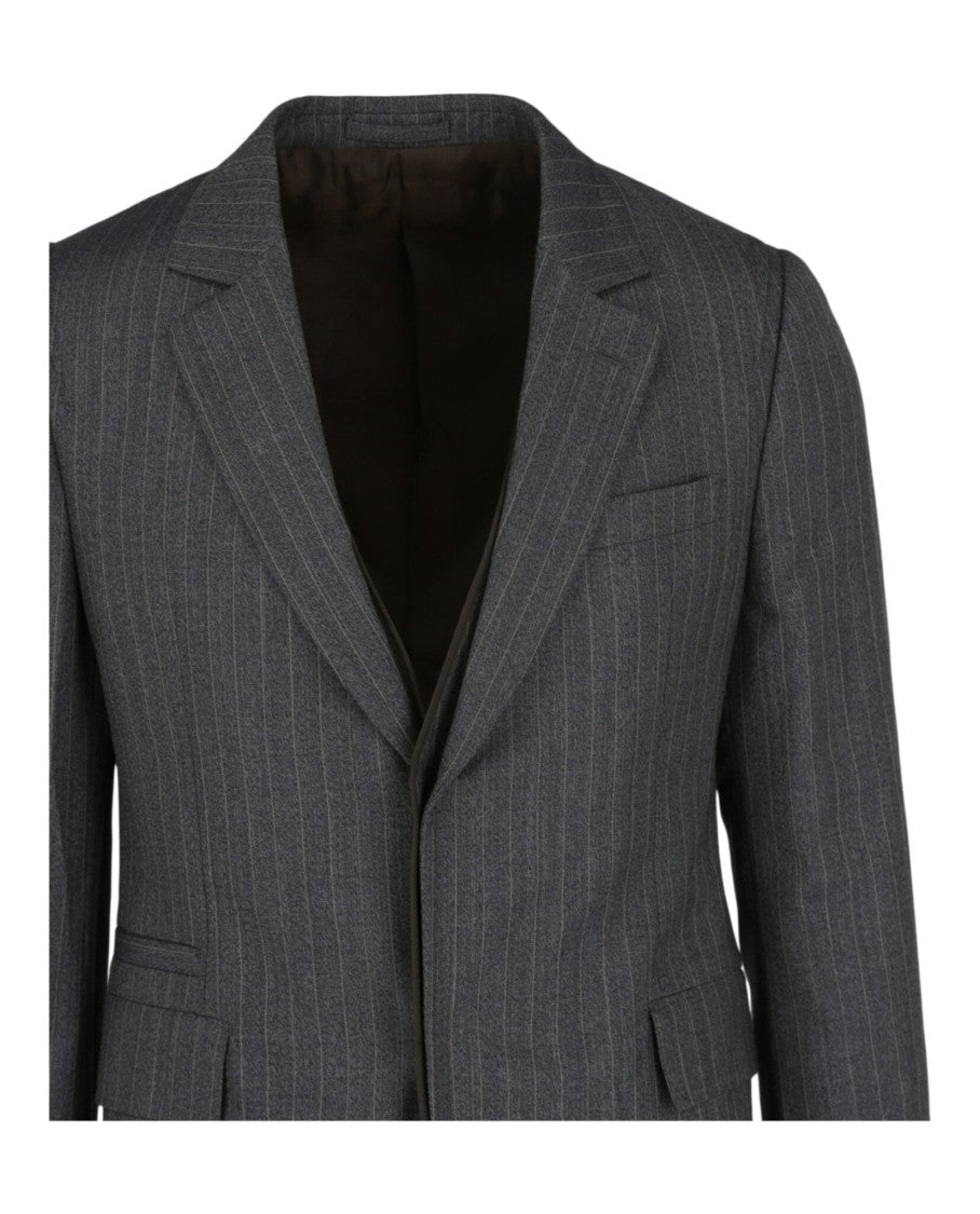 Ferragamo Pinstriped Wool Blazer