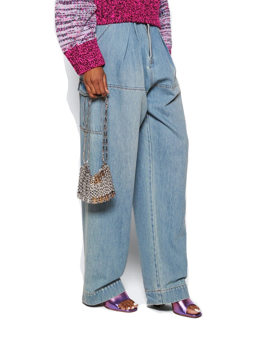 Amina Muaddi Lupita Metallic Leather Slipper Sandals Sunset Ombre