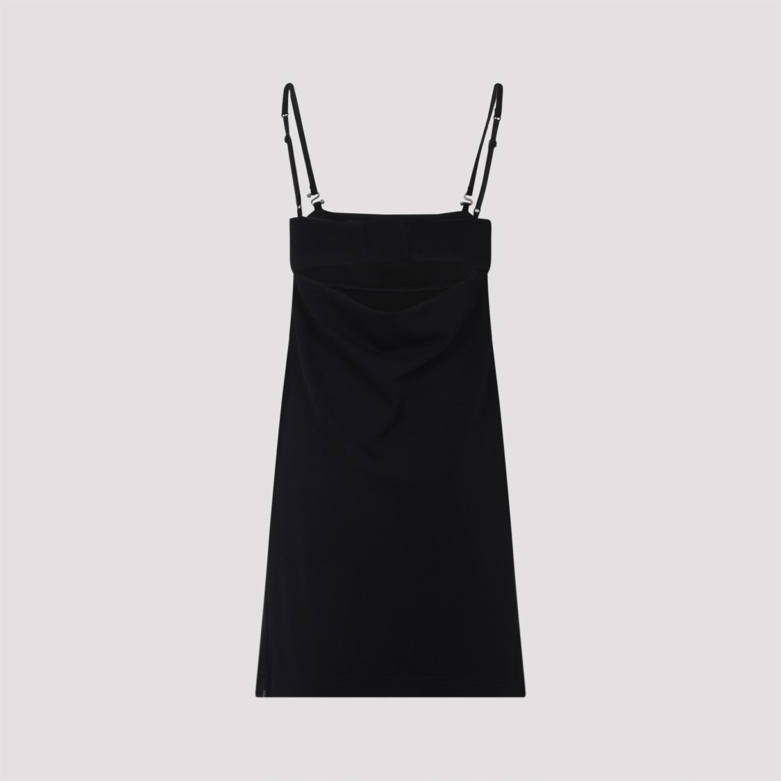 Sportmax Mini Black Dress With Silver-Tone Detail