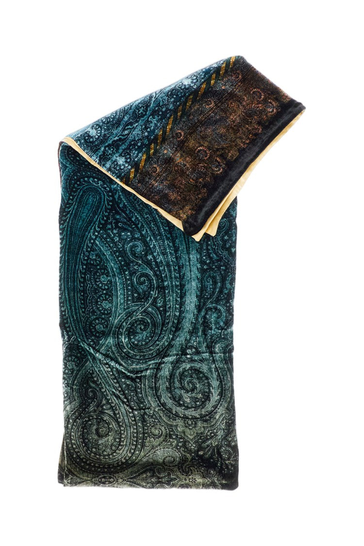 Pierre-Louis Mascia Multicolor Geometric Patchwork Fringed Silk-Blend Scarf