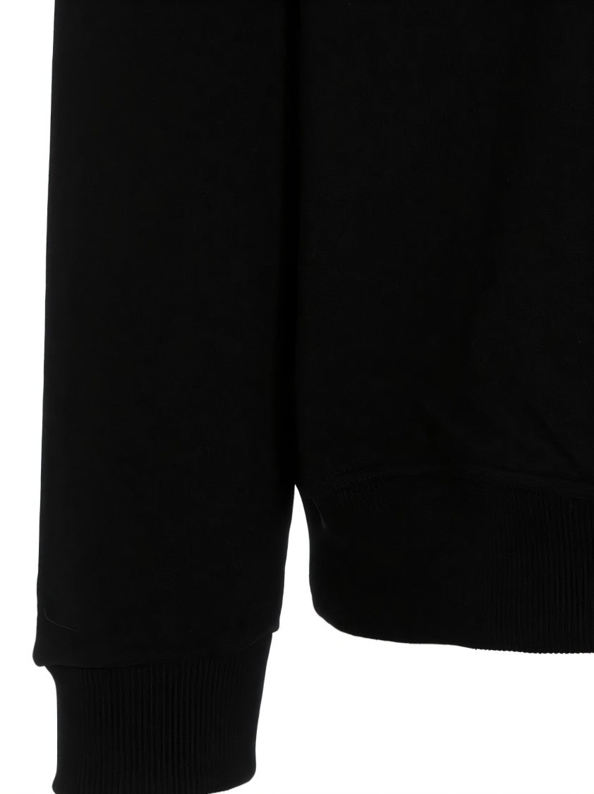 Burberry Relaxed Fit Black Hoodie With Checkered Hood Lining