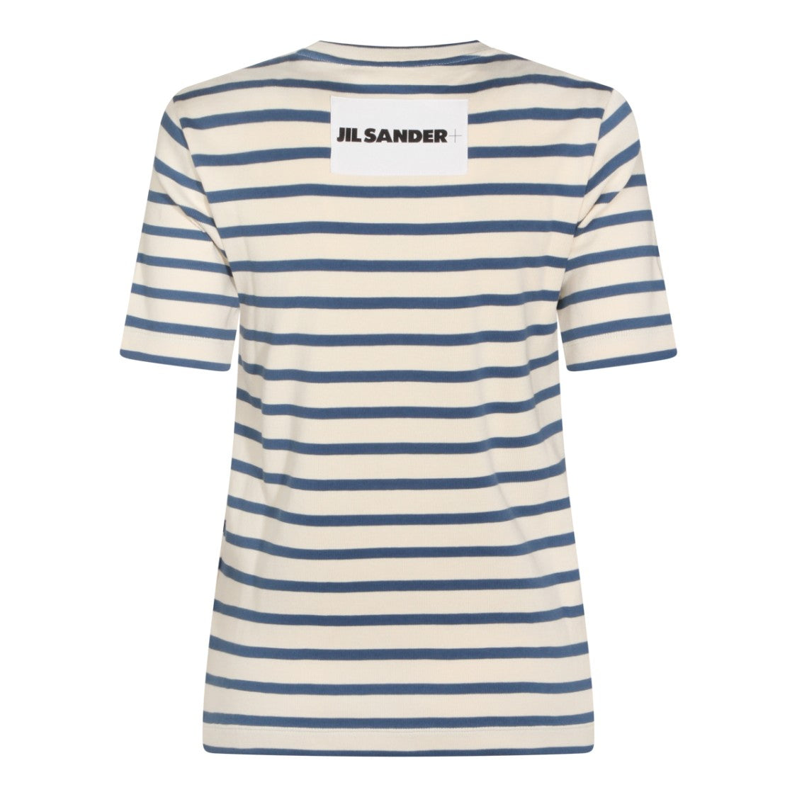 Jil Sander White And Blue Cotton T-Shirt