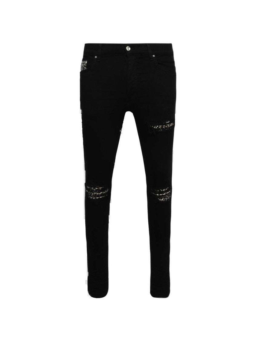 Amiri Leopard Mx1 Jeans Black