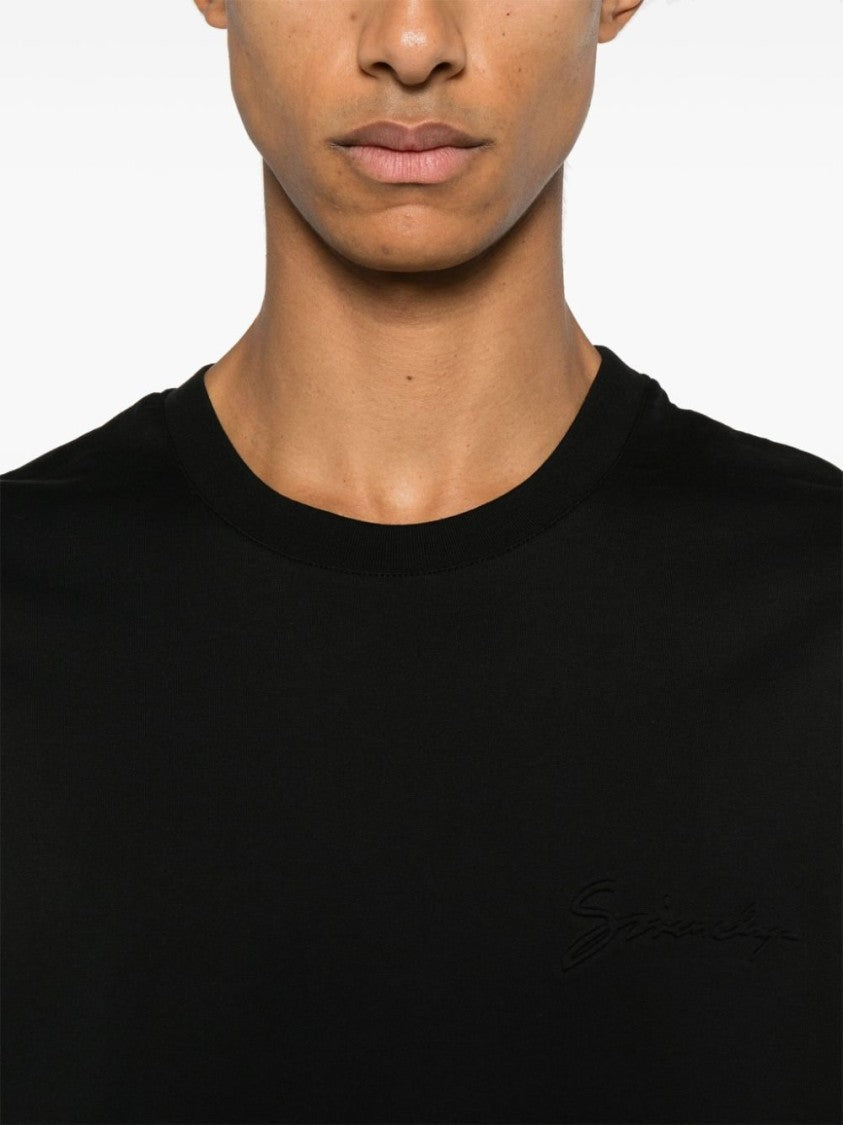 Givenchy Black Lightweight Jersey Embossed Logo T-Shirt