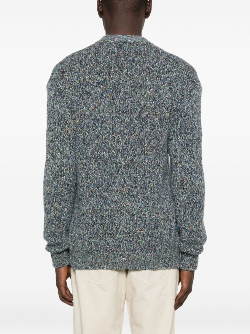 Scaglione Speckled Textured Alpaca Blend Cardigan