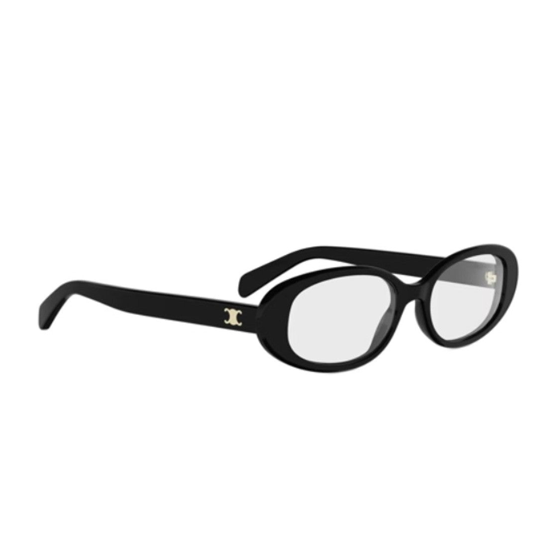 Celine Black Triomphe Mini Acetate Oval Sunglasses