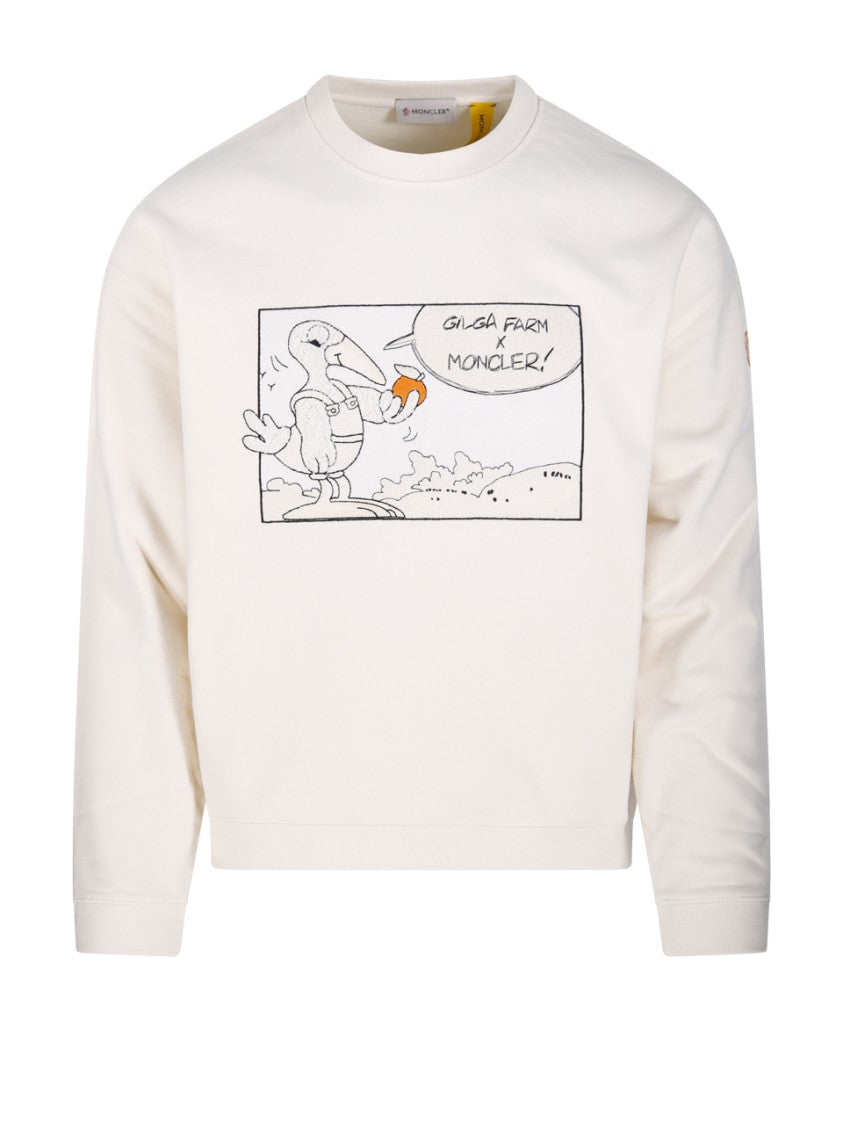 Moncler Genius X Donald Glover Graphic Print Cotton Sweatshirt With Playful Cartoon Design