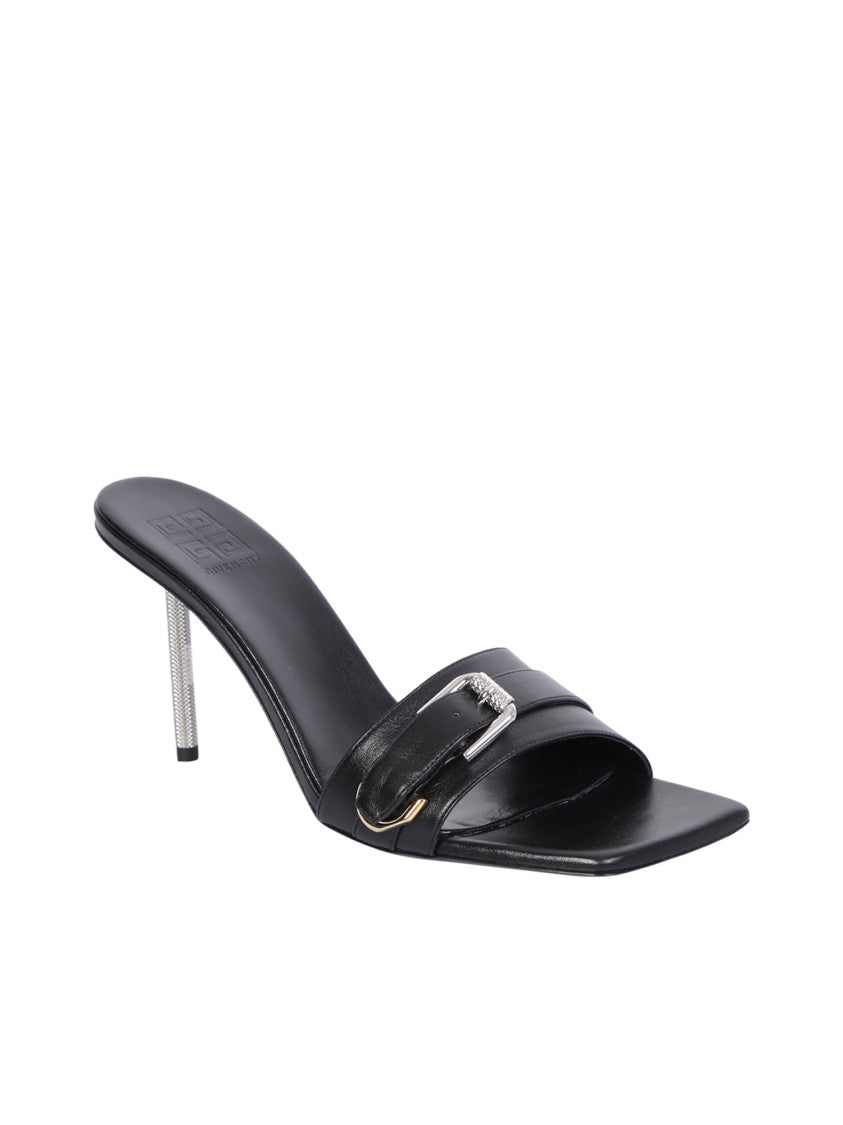 Givenchy Black Square-Toe Sandals