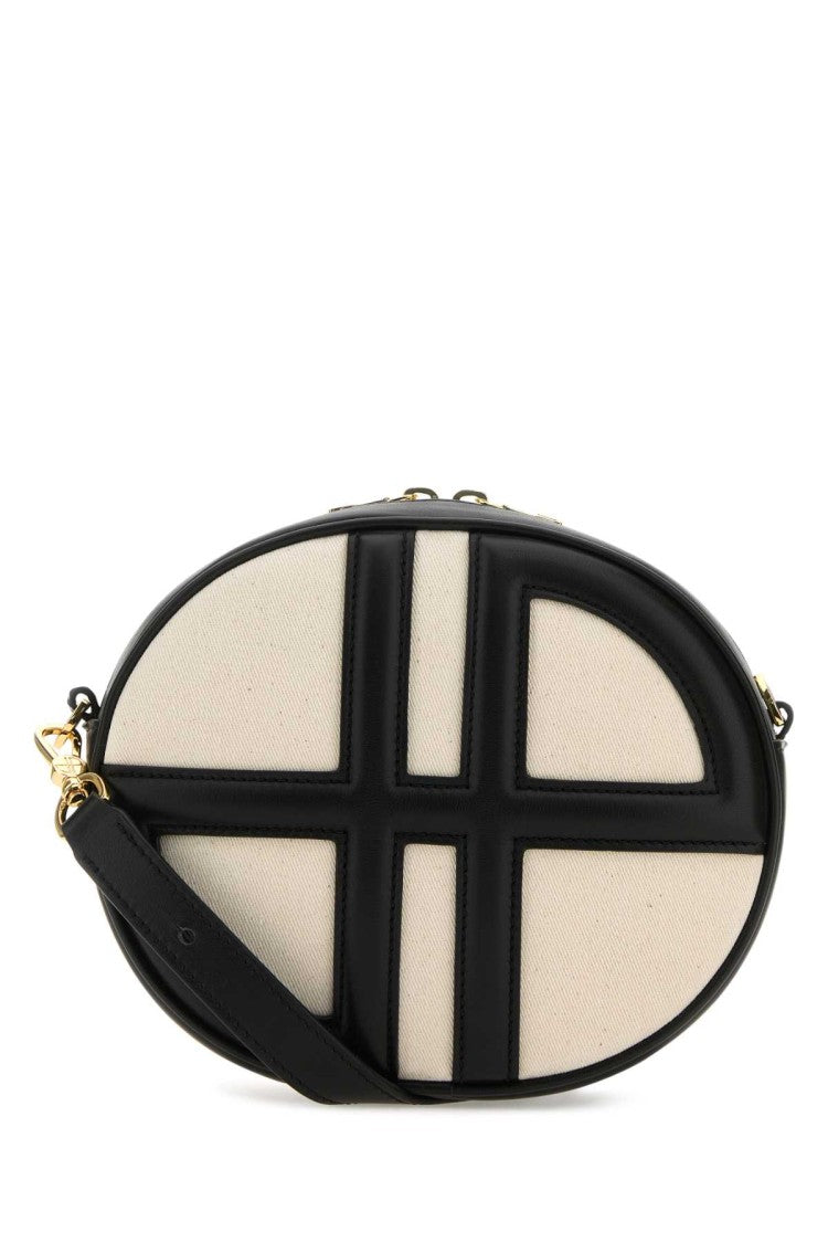 Patou Two-Tone Denim And Leather Le Jp Shoulder Bag