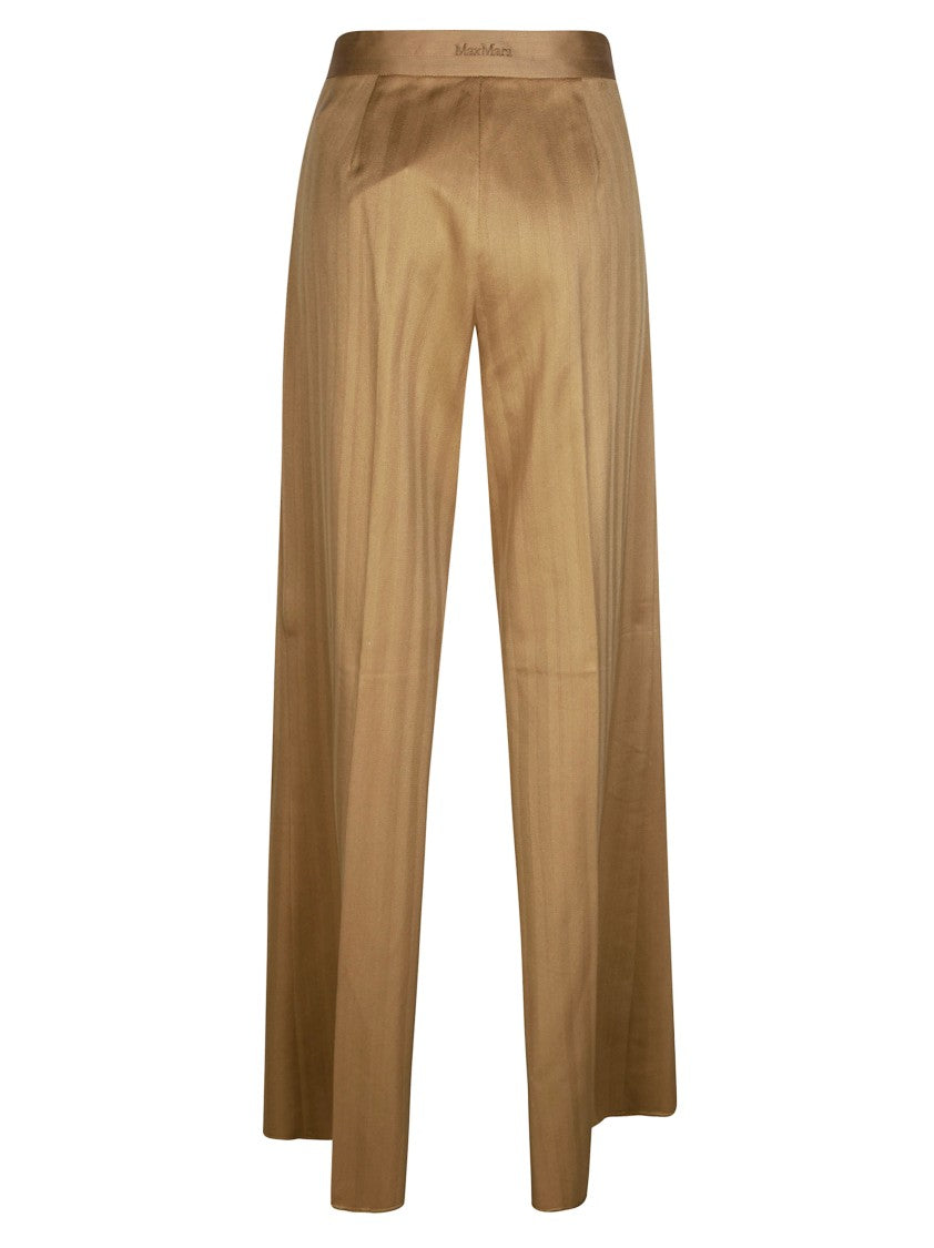 Max Mara Mxmoliato Herringbone Straight-Leg Trousers