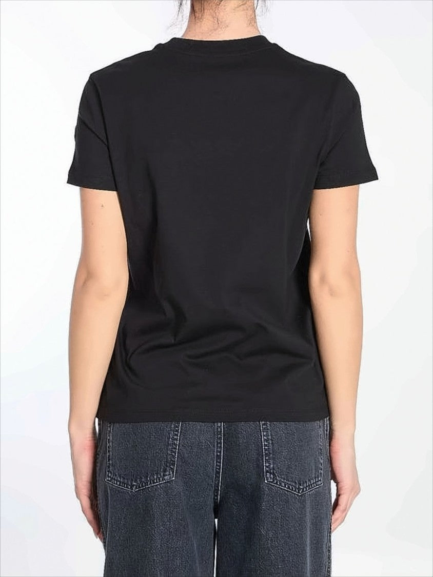 Moncler Black Short-Sleeve T-Shirt With Embossed Logo