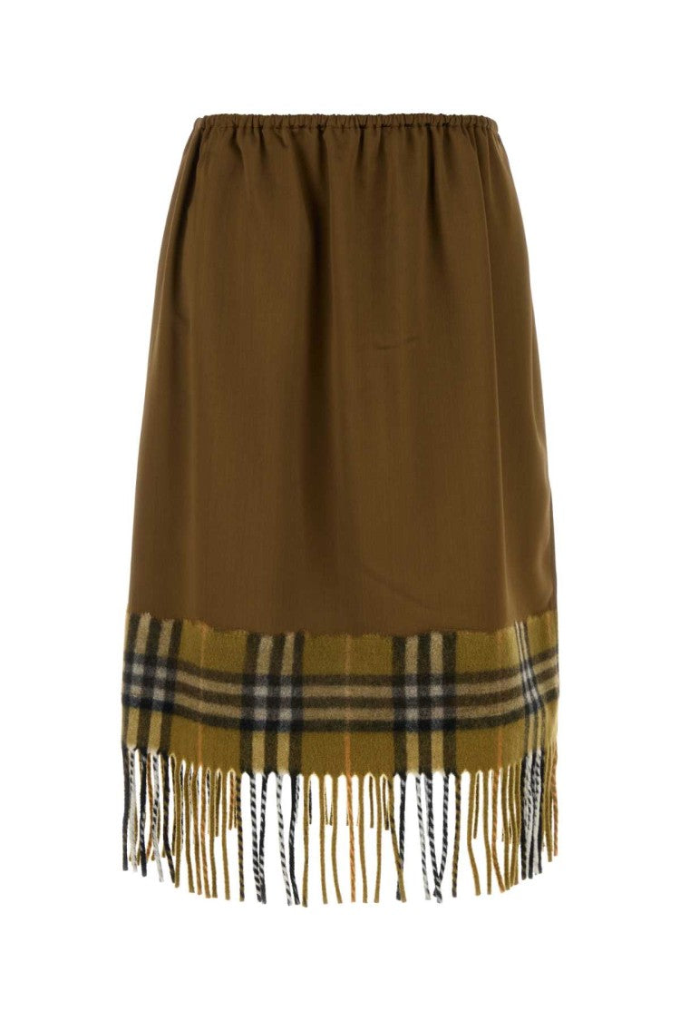Burberry Biscuit Satin Skirt