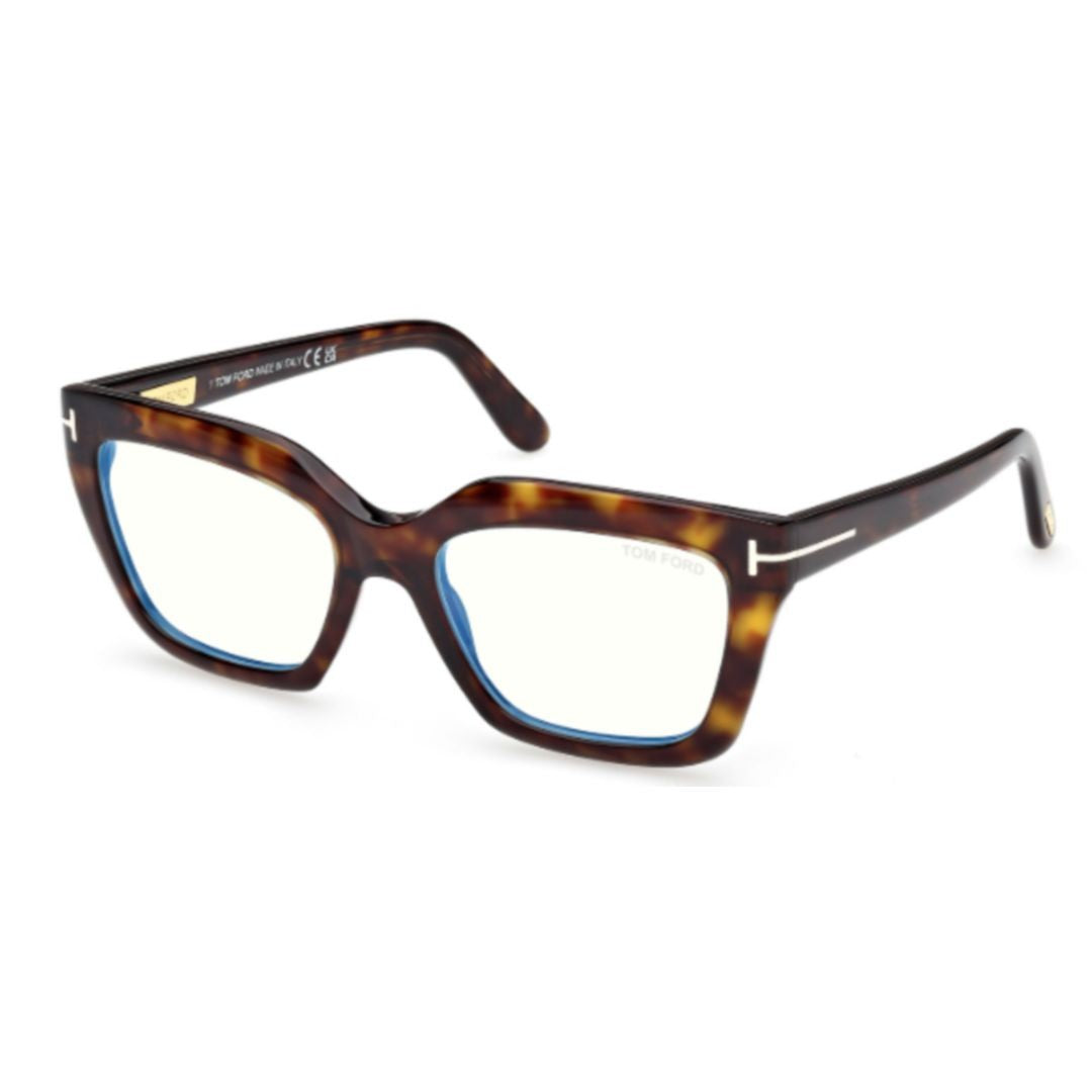 Tom Ford Ft6093-B Tortoiseshell Acetate Oversized Square Eyeglasses
