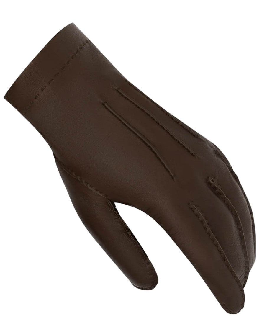 Mario Portolano Handmade Brown Leather Gloves