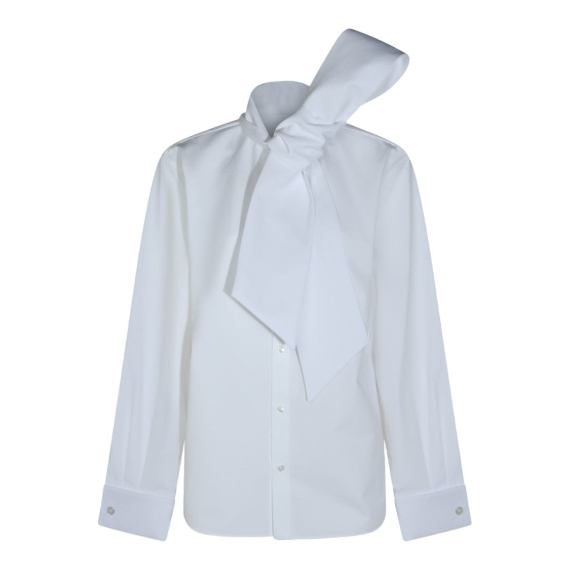 Saint Laurent Long-Sleeve Shirt With Oversized Bow Detail