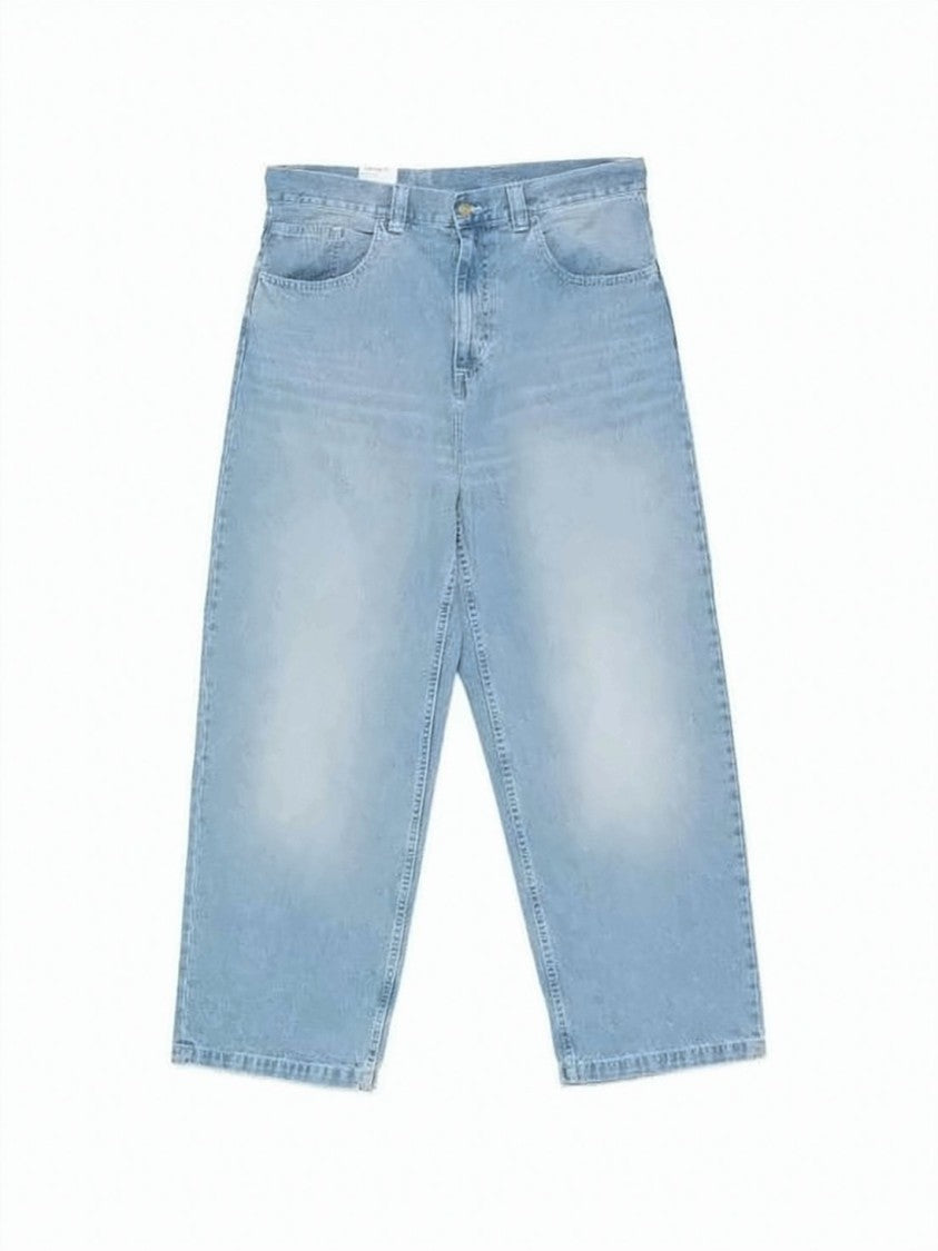 Carhartt Wip Relaxed Wide-Leg Denim Pants With Subtle Fade