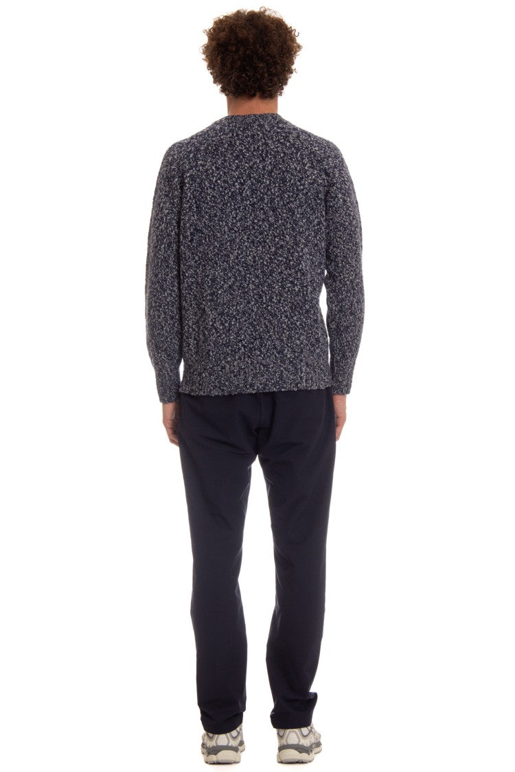 Drumohr V-Neck Wool Mouliné Sweater