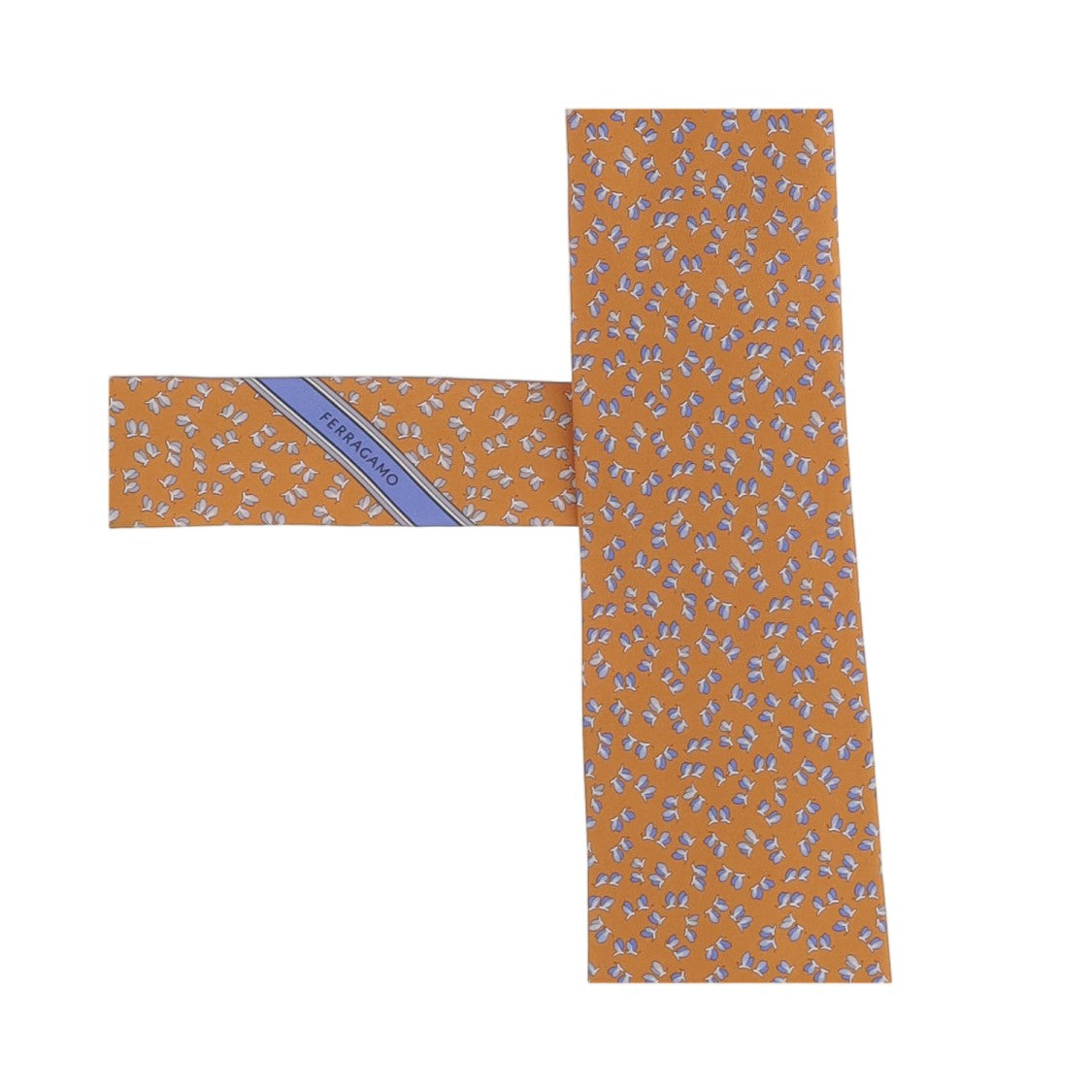 Salvatore Ferragamo Orange Patterned Silk Tie