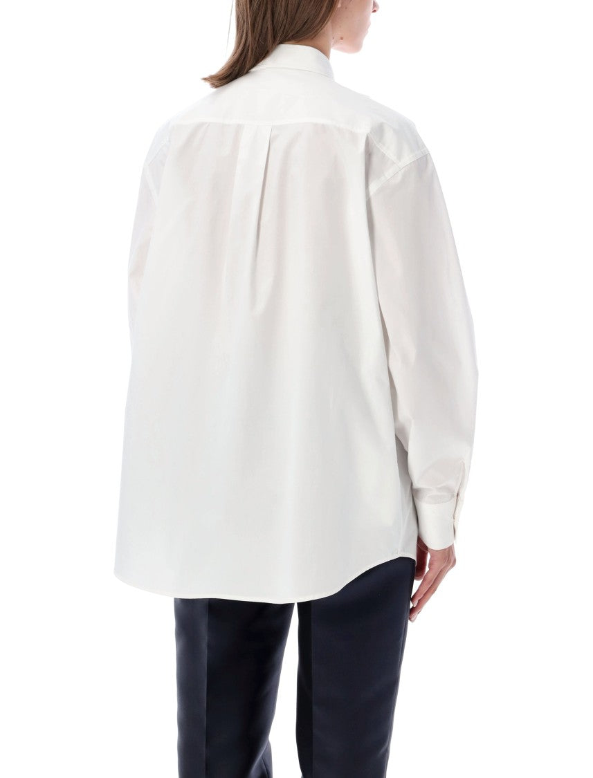Alberta Ferretti Floral Embroidered Cotton Shirt