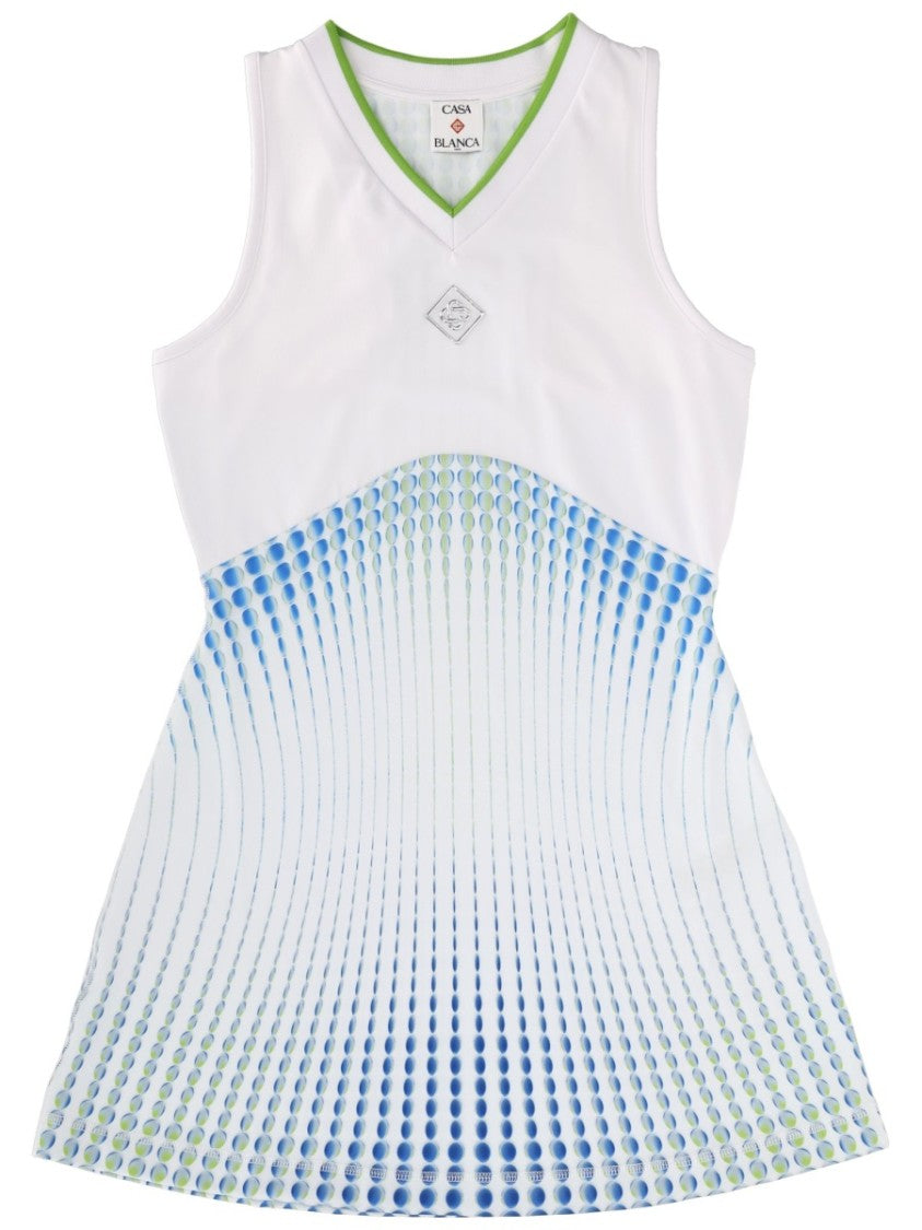 Casablanca Blue Dot Gradient Mini Dress