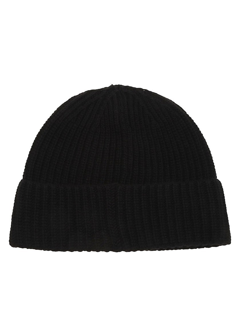Stone Island Rws Virgin Wool Ribbed Folded Cuff Beanie
