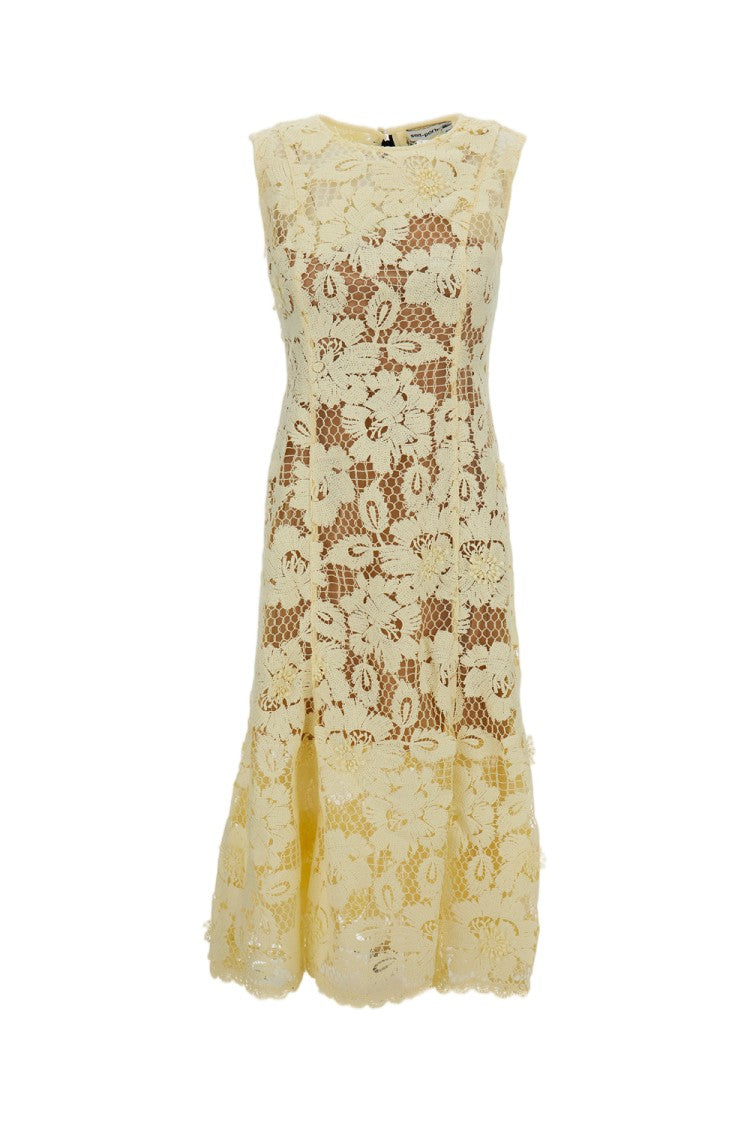 Self-Portrait Crochet Lace Midi Dress