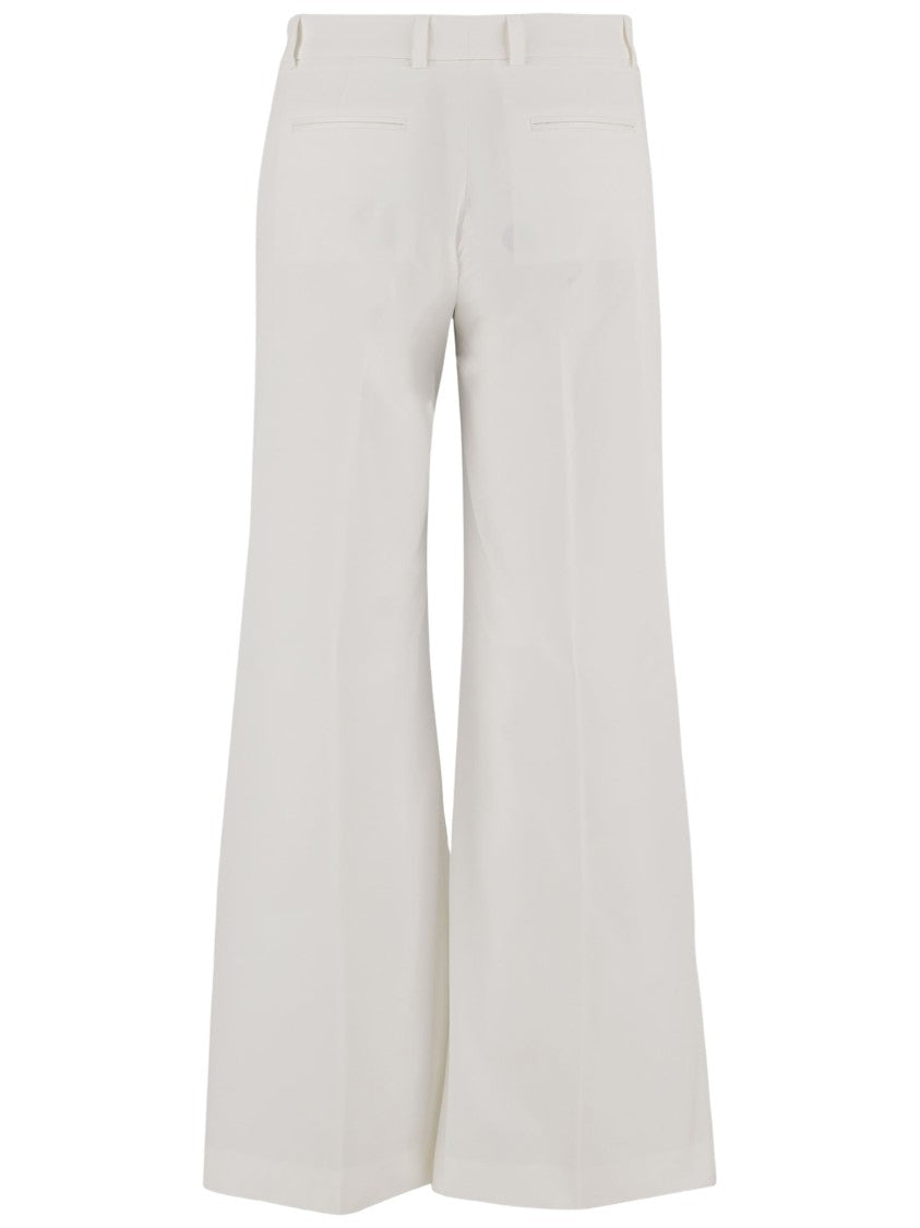 Ql2 Wide-Leg Stretch Cotton Trousers