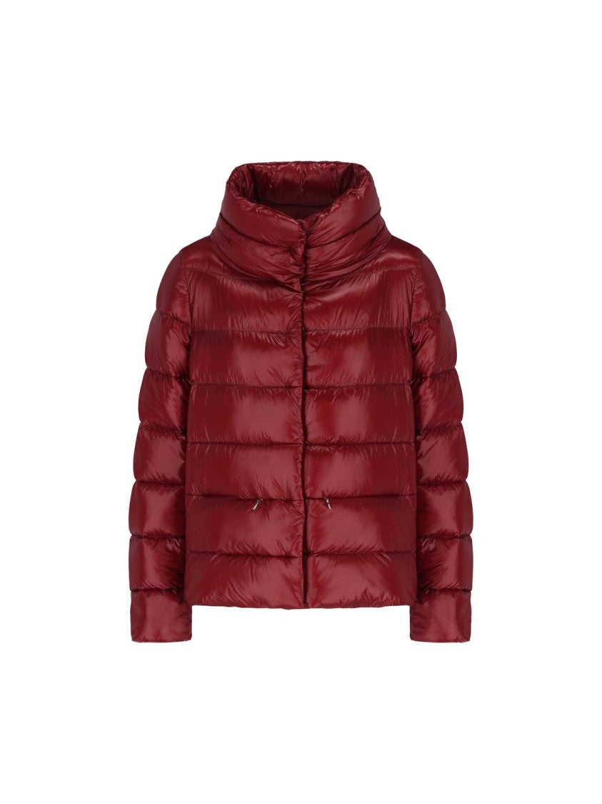 Herno Structured Bordeaux Polyamide Coat