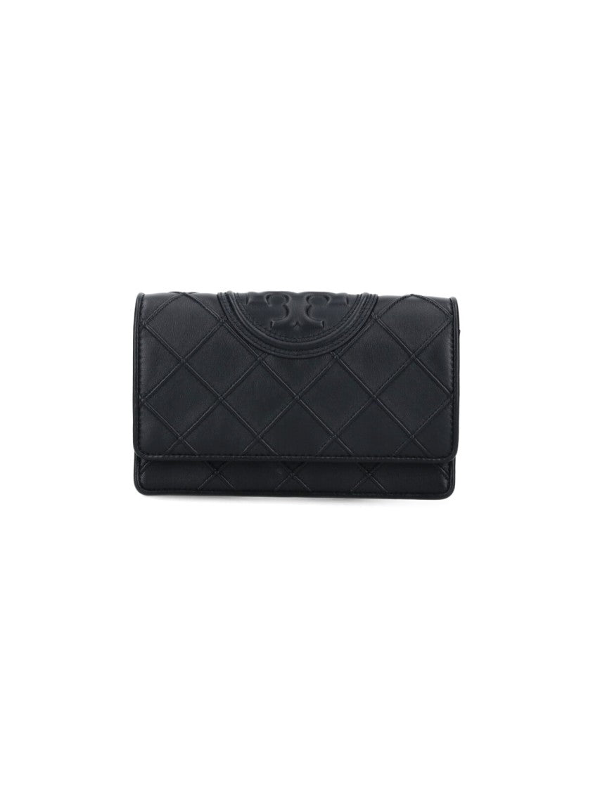 Tory Burch "Fleming" Chain Wallet - Black