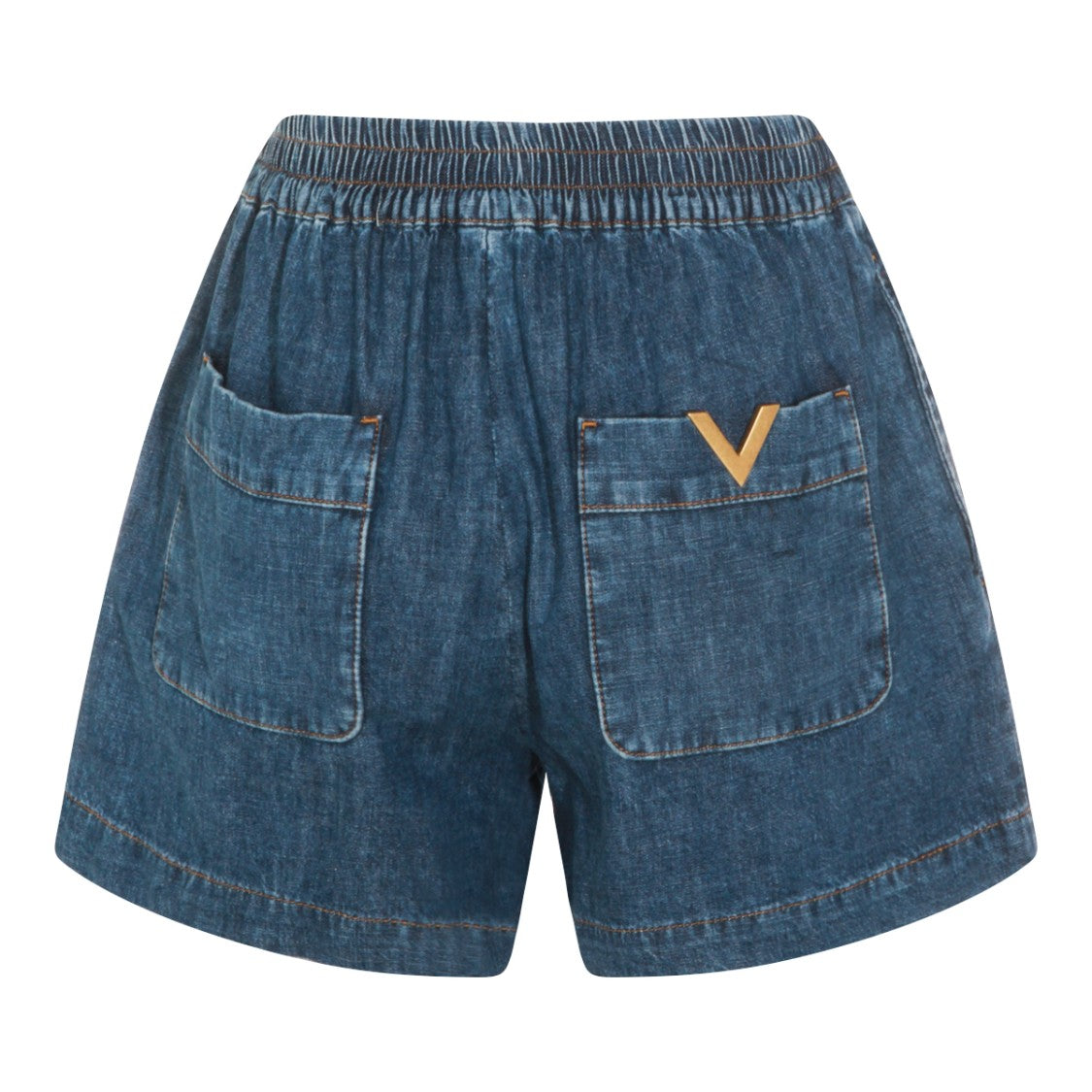 Valentino Denim Shorts With Relaxed Fit